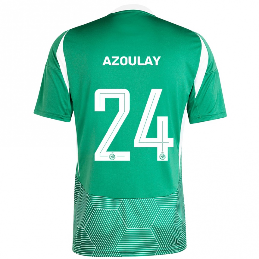 Kids Football Ethane Azoulay #24 Green White Home Jersey 2024/25 T-Shirt Uk