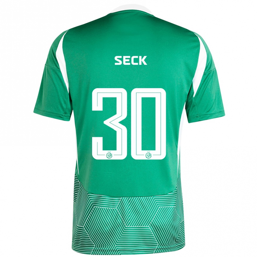 Kids Football Abdoulaye Seck #30 Green White Home Jersey 2024/25 T-Shirt Uk