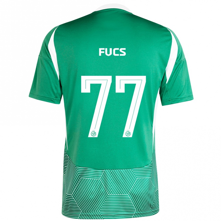 Kids Football Roee Fucs #77 Green White Home Jersey 2024/25 T-Shirt Uk