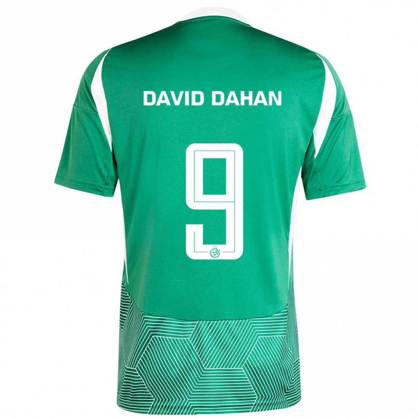 Kids Football Omer David Dahan #9 Green White Home Jersey 2024/25 T-Shirt Uk