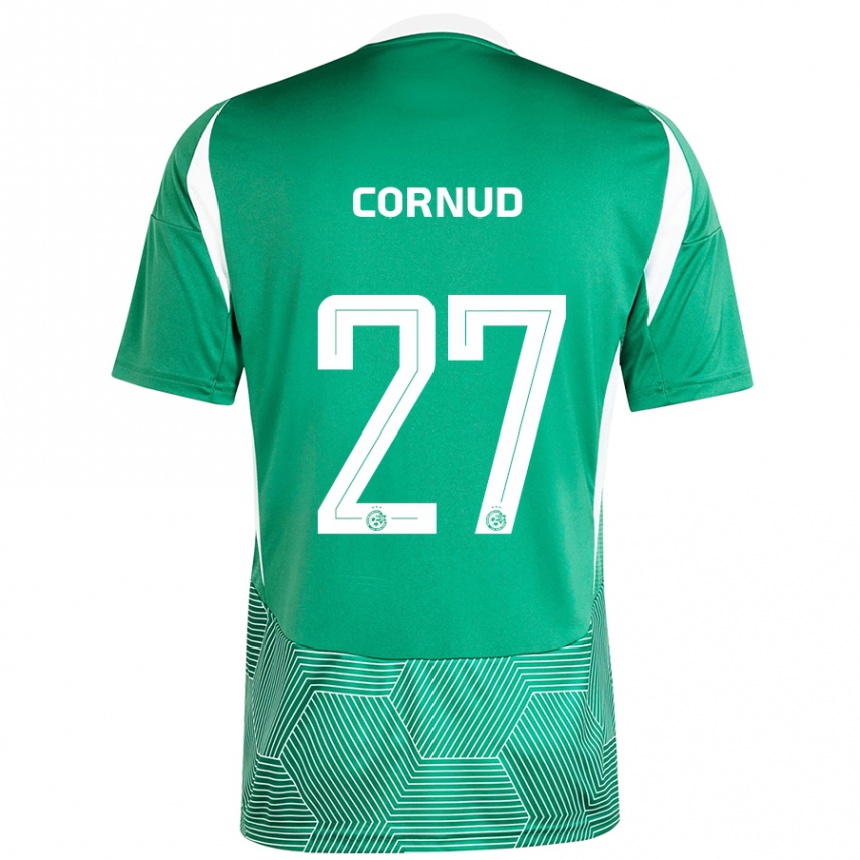 Kids Football Pierre Cornud #27 Green White Home Jersey 2024/25 T-Shirt Uk