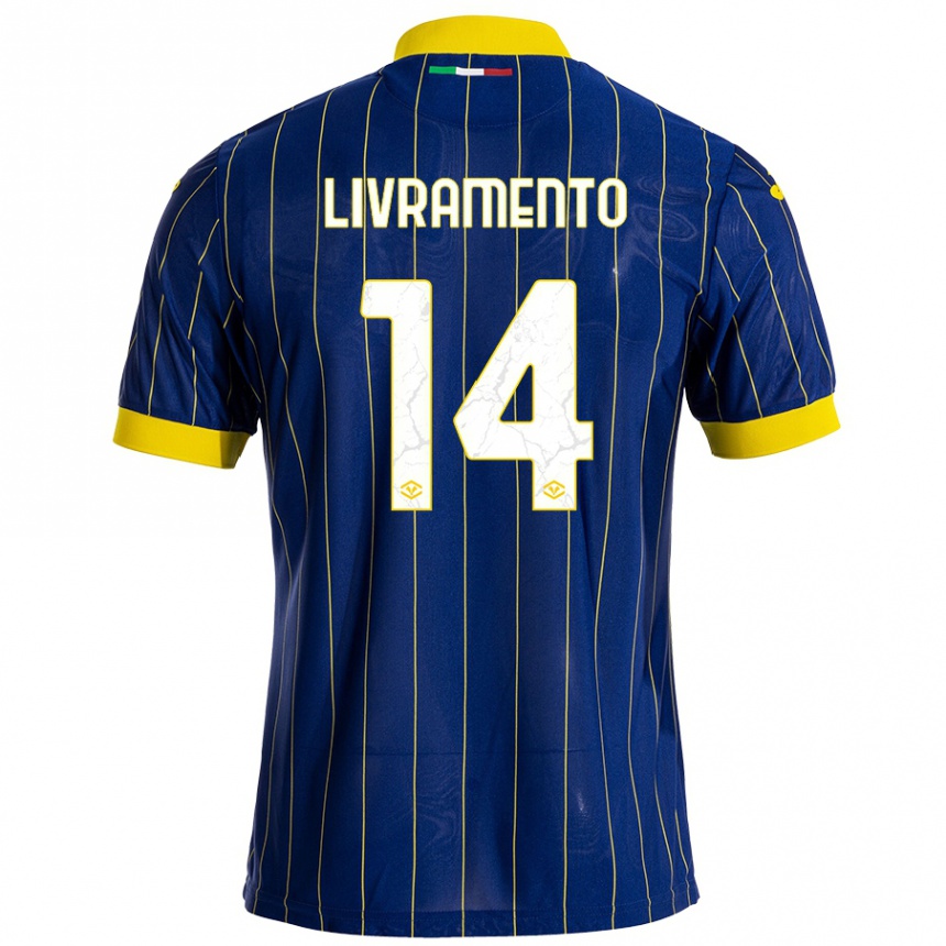 Kids Football Dailon Rocha Livramento #14 Blue Yellow Home Jersey 2024/25 T-Shirt Uk