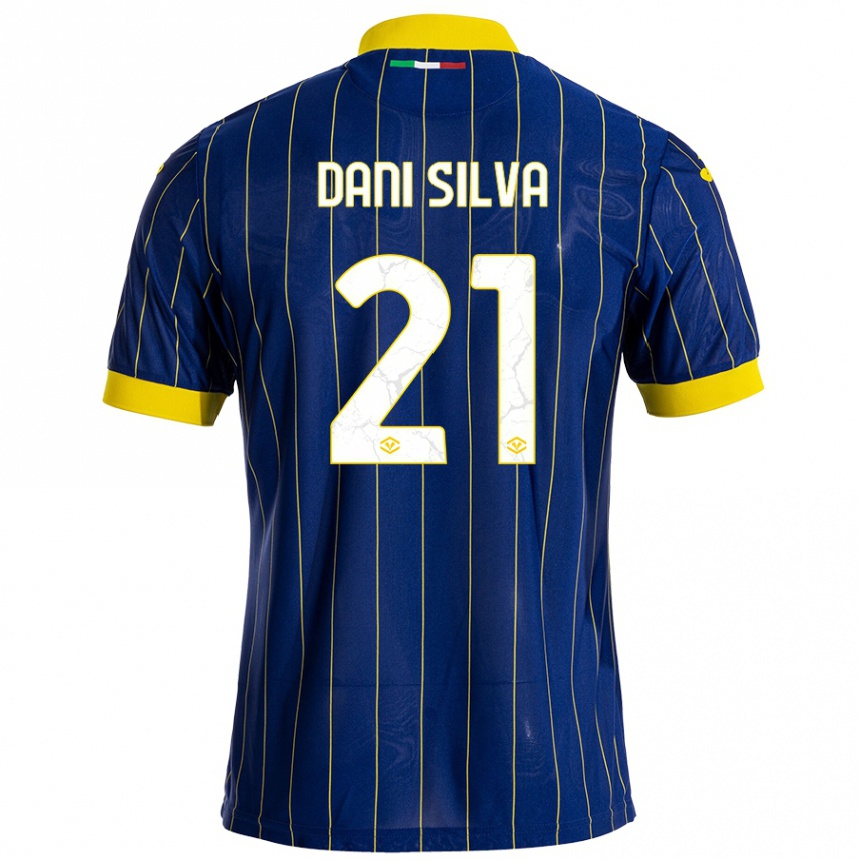 Kids Football Dani Silva #21 Blue Yellow Home Jersey 2024/25 T-Shirt Uk