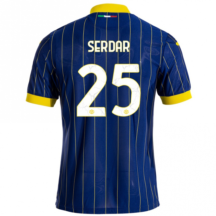 Kids Football Suat Serdar #25 Blue Yellow Home Jersey 2024/25 T-Shirt Uk