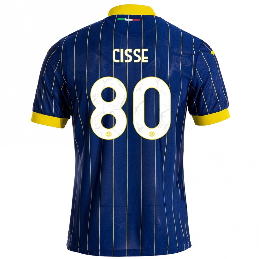 Kids Football Alphadjo Cissè #80 Blue Yellow Home Jersey 2024/25 T-Shirt Uk