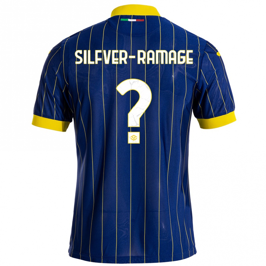 Kids Football William Silfver-Ramage #0 Blue Yellow Home Jersey 2024/25 T-Shirt Uk