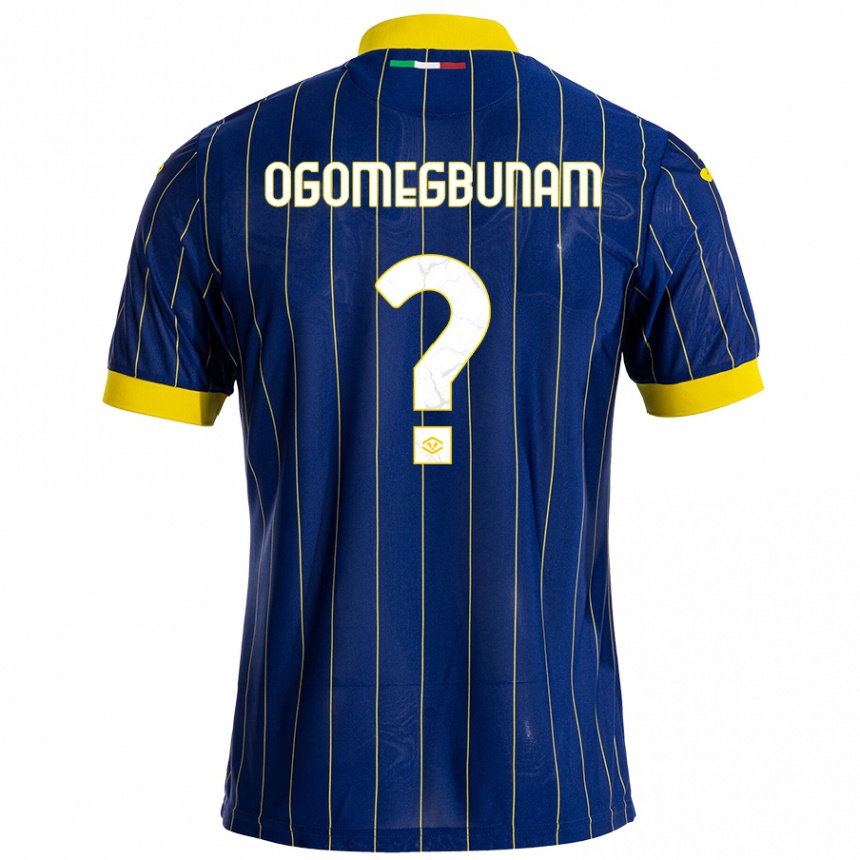 Kids Football Izu Ogomegbunam #0 Blue Yellow Home Jersey 2024/25 T-Shirt Uk