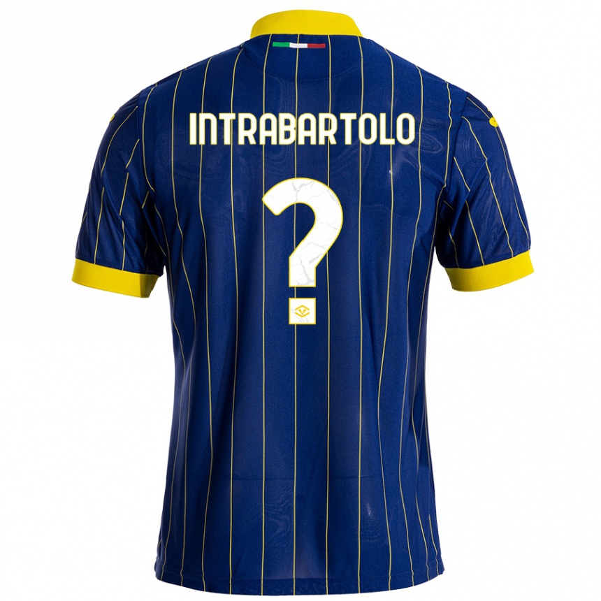 Kids Football Denis Intrabartolo #0 Blue Yellow Home Jersey 2024/25 T-Shirt Uk