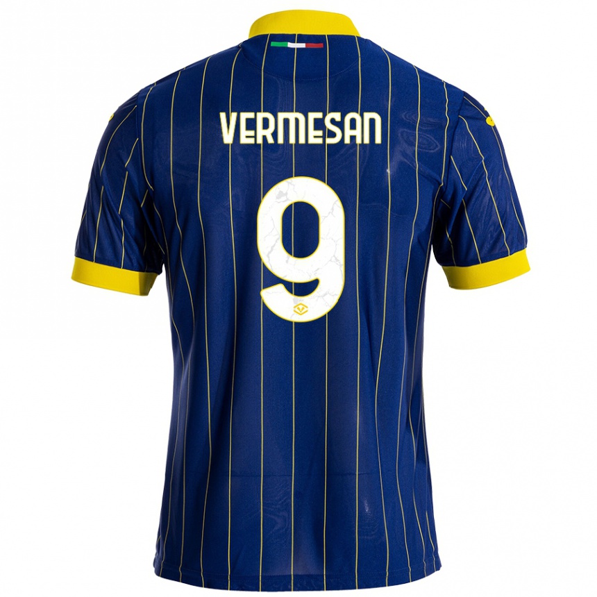 Kids Football Ioan Vermesan #9 Blue Yellow Home Jersey 2024/25 T-Shirt Uk