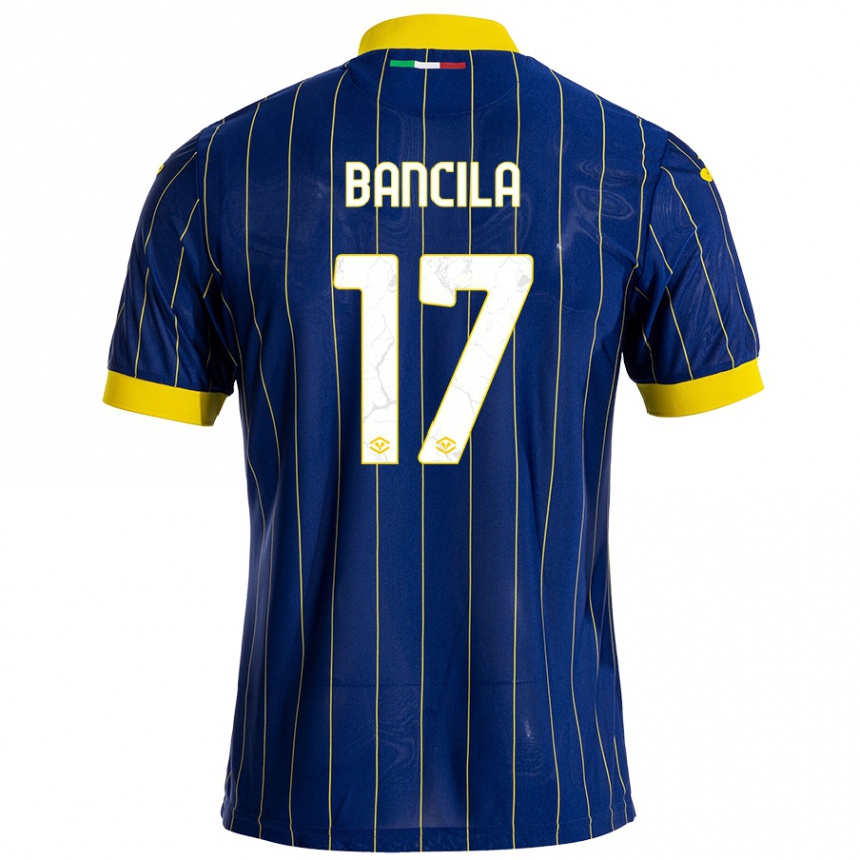 Kids Football Darius Bancila #17 Blue Yellow Home Jersey 2024/25 T-Shirt Uk