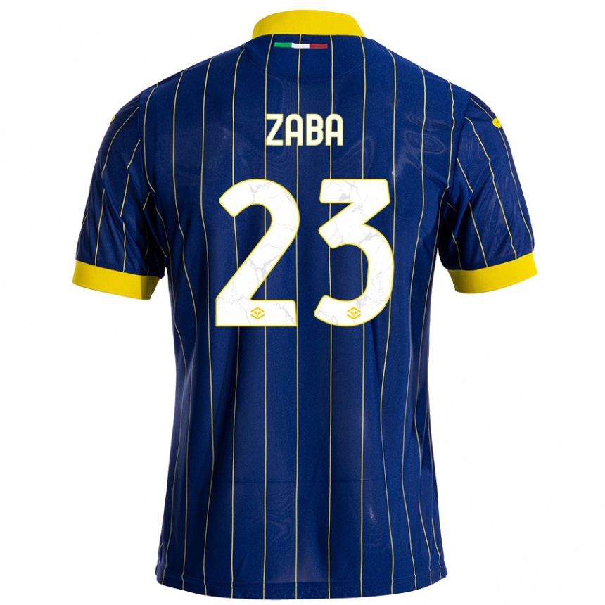 Kids Football Nelson Zaba #23 Blue Yellow Home Jersey 2024/25 T-Shirt Uk