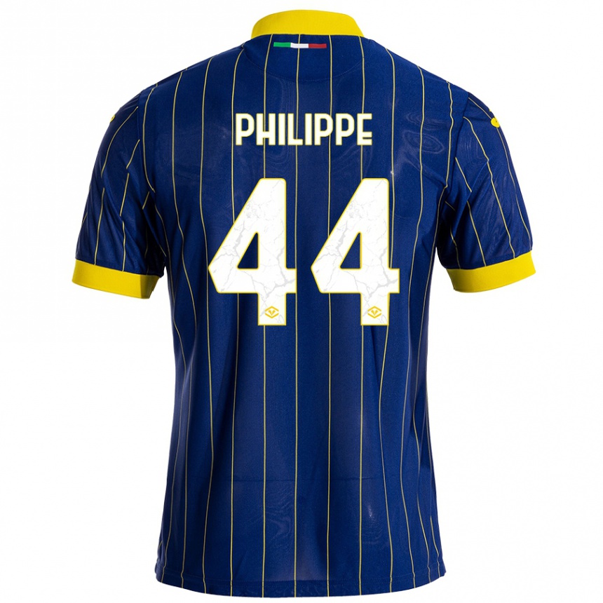 Kids Football Mathis Philippe #44 Blue Yellow Home Jersey 2024/25 T-Shirt Uk