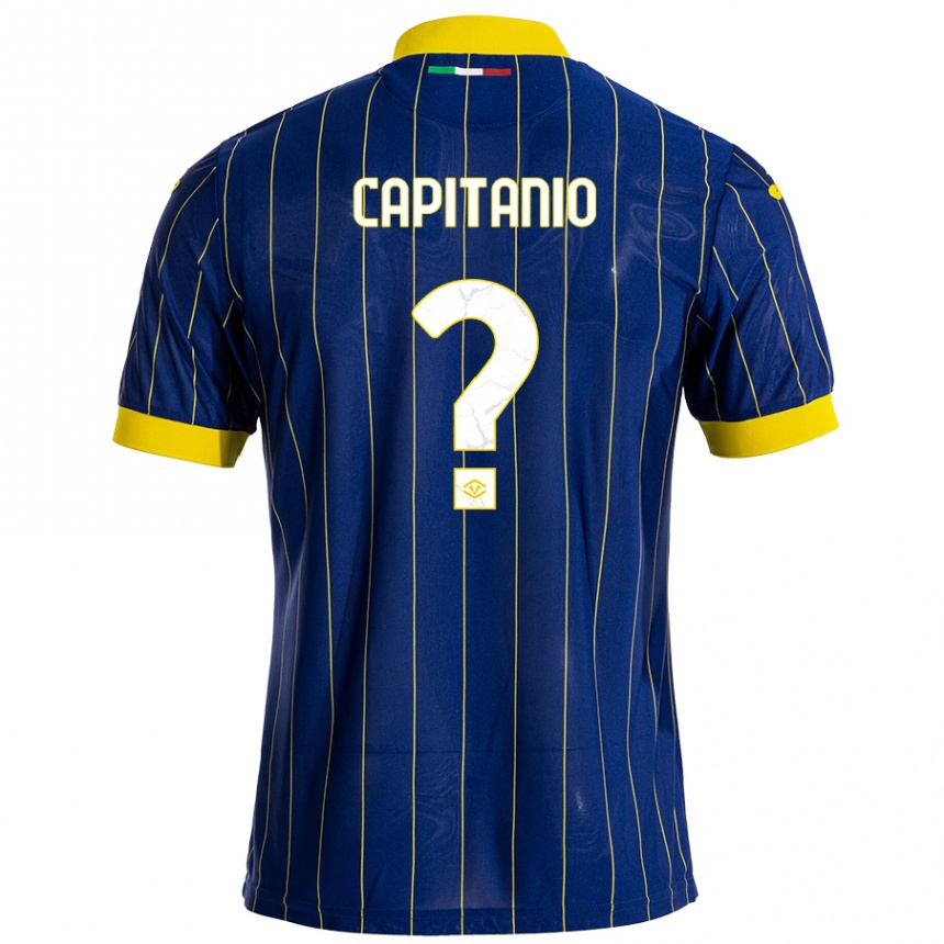 Kids Football Alex Capitanio #0 Blue Yellow Home Jersey 2024/25 T-Shirt Uk