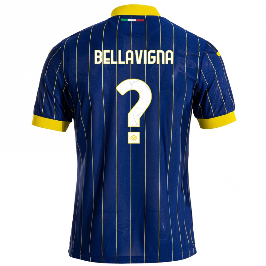 Kids Football Marco Bellavigna #0 Blue Yellow Home Jersey 2024/25 T-Shirt Uk