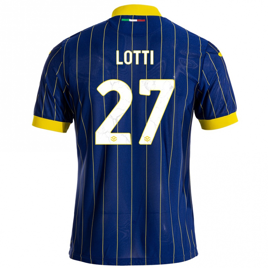 Kids Football Irene Lotti #27 Blue Yellow Home Jersey 2024/25 T-Shirt Uk