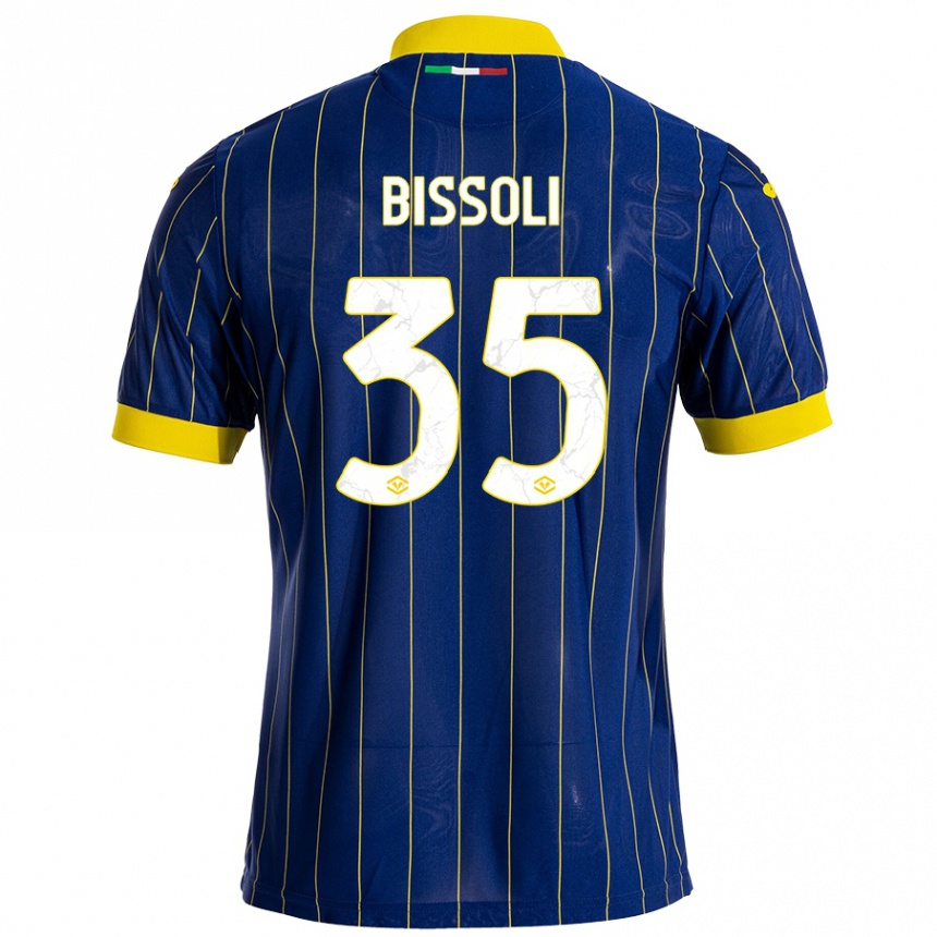 Kids Football Noemí Bissoli #35 Blue Yellow Home Jersey 2024/25 T-Shirt Uk