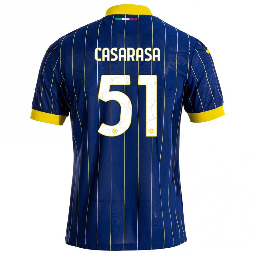 Kids Football Asia Casarasa #51 Blue Yellow Home Jersey 2024/25 T-Shirt Uk