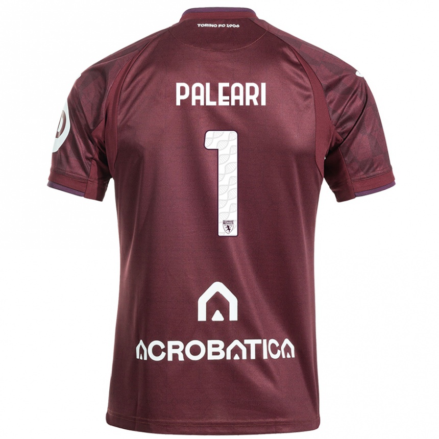 Kids Football Alberto Paleari #1 Maroon White Home Jersey 2024/25 T-Shirt Uk