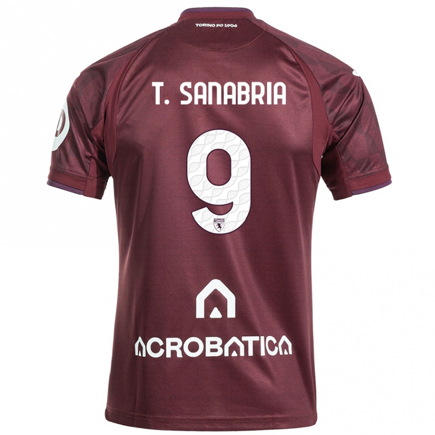 Kids Football Antonio Sanabria #9 Maroon White Home Jersey 2024/25 T-Shirt Uk