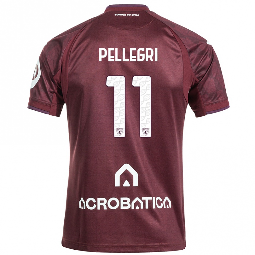 Kids Football Pietro Pellegri #11 Maroon White Home Jersey 2024/25 T-Shirt Uk