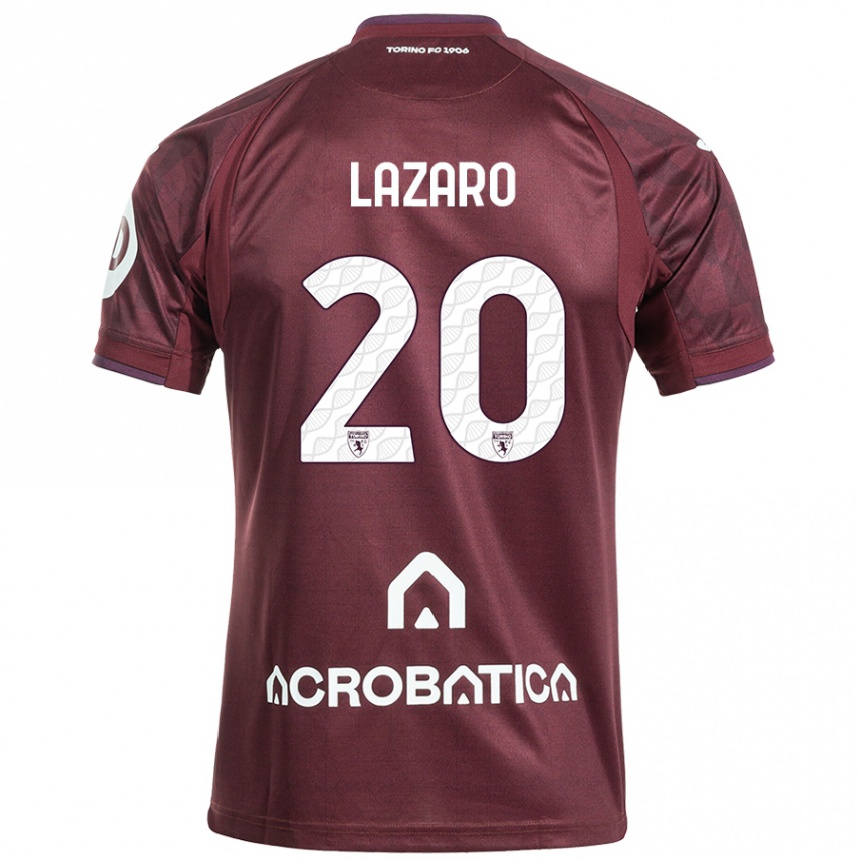 Kids Football Valentino Lazaro #20 Maroon White Home Jersey 2024/25 T-Shirt Uk