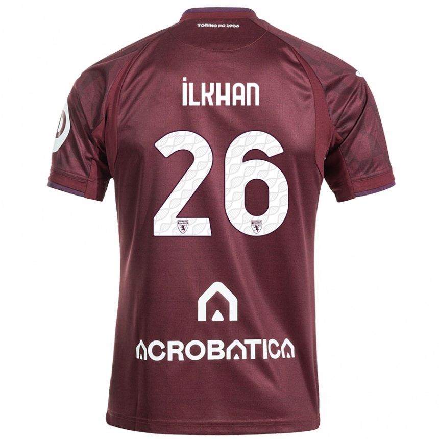 Kids Football Emirhan İlkhan #26 Maroon White Home Jersey 2024/25 T-Shirt Uk