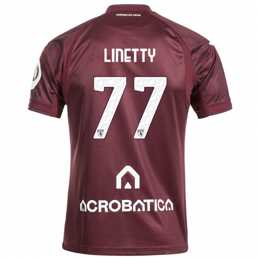 Kids Football Karol Linetty #77 Maroon White Home Jersey 2024/25 T-Shirt Uk