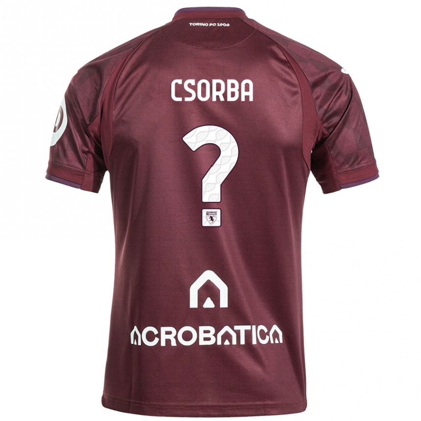 Kids Football Noel Csorba #0 Maroon White Home Jersey 2024/25 T-Shirt Uk