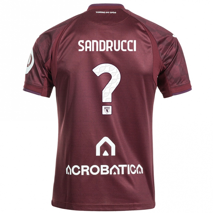 Kids Football Romeo Sandrucci #0 Maroon White Home Jersey 2024/25 T-Shirt Uk