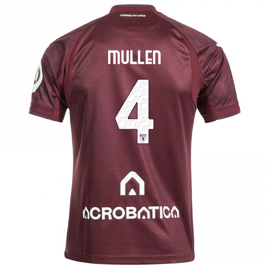 Kids Football Senan Mullen #4 Maroon White Home Jersey 2024/25 T-Shirt Uk