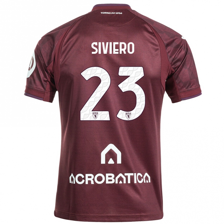 Kids Football Lapo Siviero #23 Maroon White Home Jersey 2024/25 T-Shirt Uk