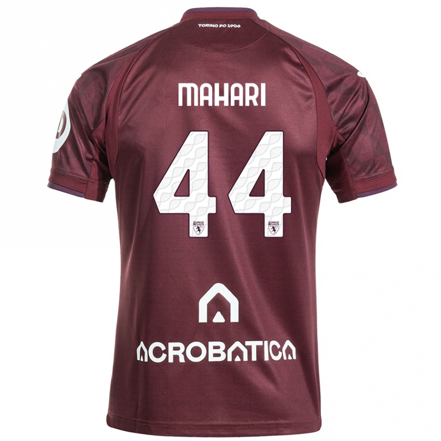 Kids Football Efdon Mahari #44 Maroon White Home Jersey 2024/25 T-Shirt Uk