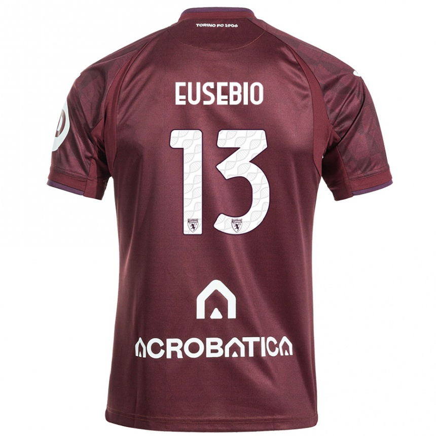 Kids Football Chiara Eusebio #13 Maroon White Home Jersey 2024/25 T-Shirt Uk