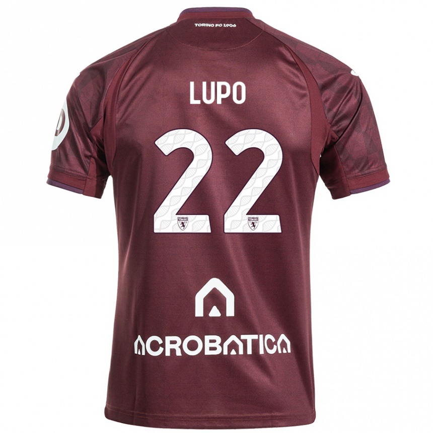 Kids Football Enrica Lupo #22 Maroon White Home Jersey 2024/25 T-Shirt Uk