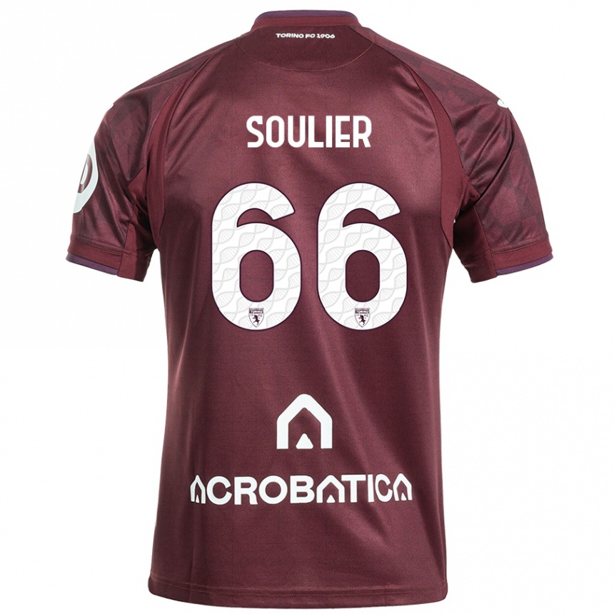 Kids Football Evan Soulier #66 Maroon White Home Jersey 2024/25 T-Shirt Uk