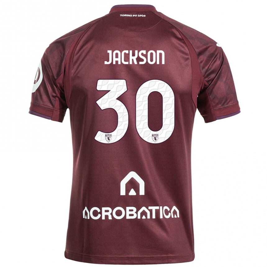 Kids Football Michael Jackson #30 Maroon White Home Jersey 2024/25 T-Shirt Uk