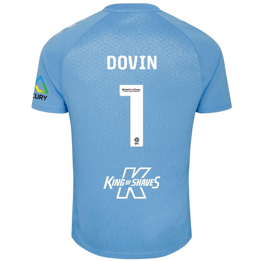 Kids Football Oliver Dovin #1 Blue White Home Jersey 2024/25 T-Shirt Uk