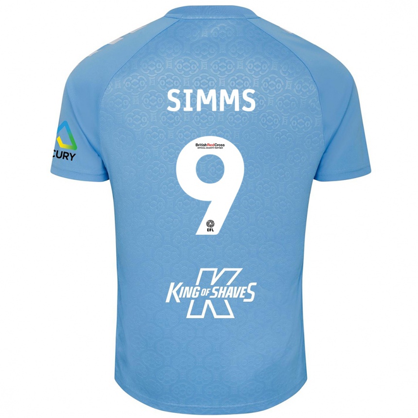 Kids Football Ellis Simms #9 Blue White Home Jersey 2024/25 T-Shirt Uk