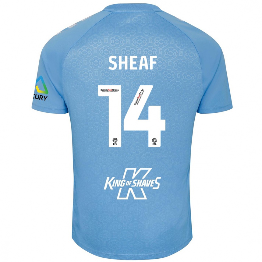 Kids Football Ben Sheaf #14 Blue White Home Jersey 2024/25 T-Shirt Uk