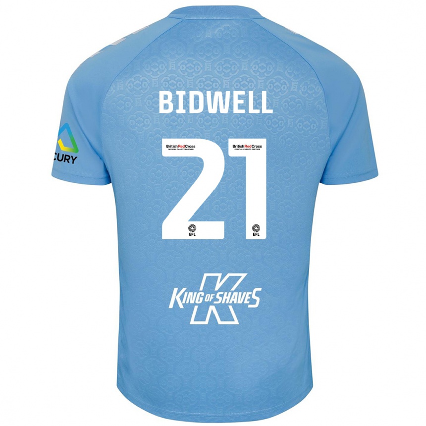 Kids Football Jake Bidwell #21 Blue White Home Jersey 2024/25 T-Shirt Uk