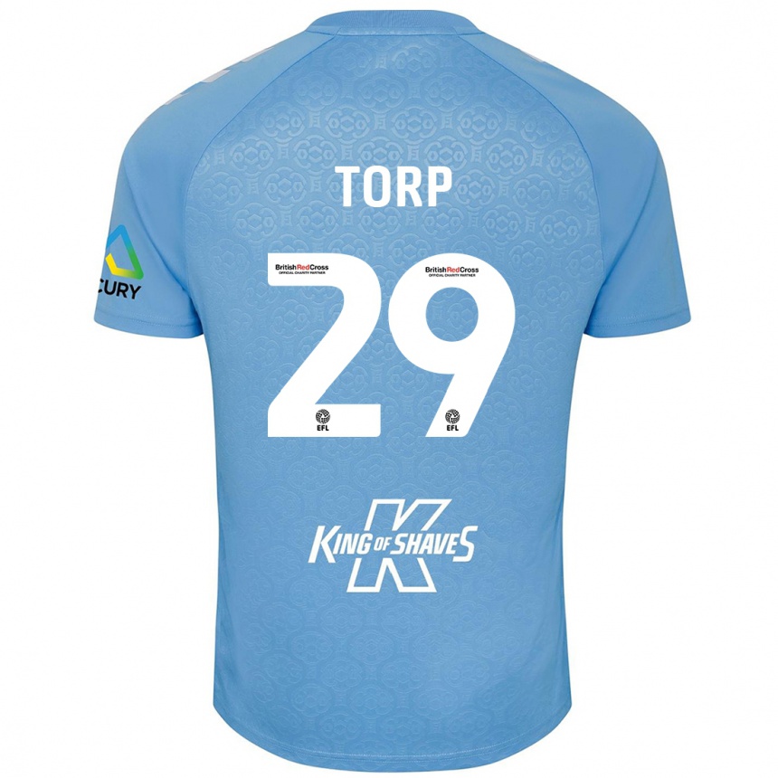 Kids Football Victor Torp #29 Blue White Home Jersey 2024/25 T-Shirt Uk