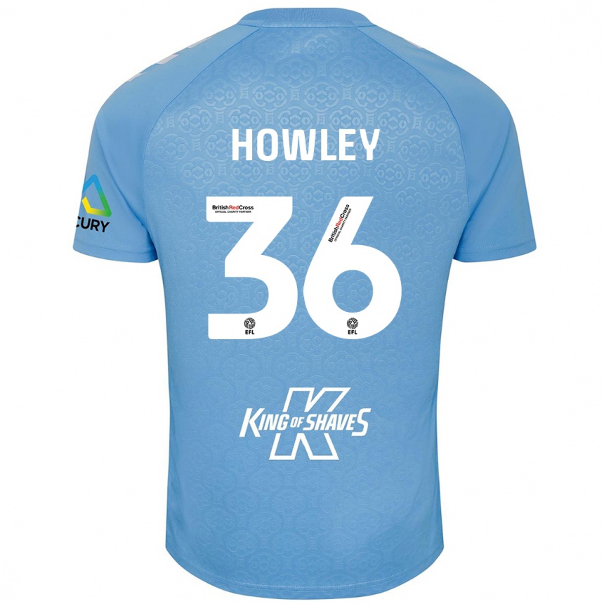 Kids Football Ryan Howley #36 Blue White Home Jersey 2024/25 T-Shirt Uk