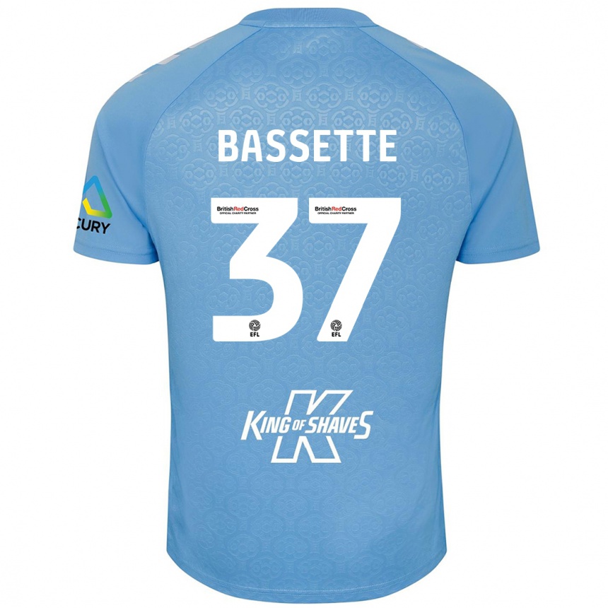 Kids Football Norman Bassette #37 Blue White Home Jersey 2024/25 T-Shirt Uk