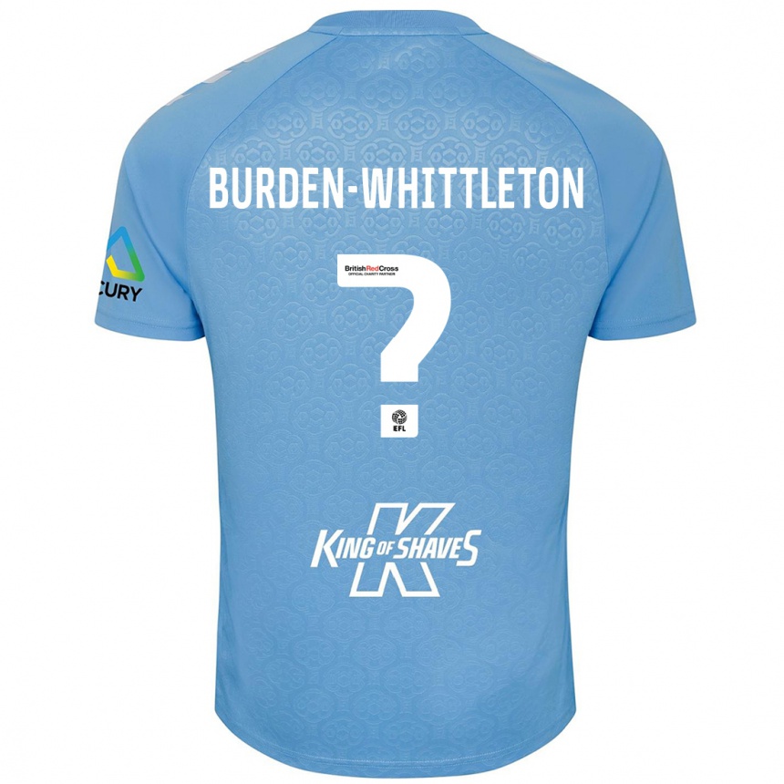 Kids Football Charlie Burden-Whittleton #0 Blue White Home Jersey 2024/25 T-Shirt Uk