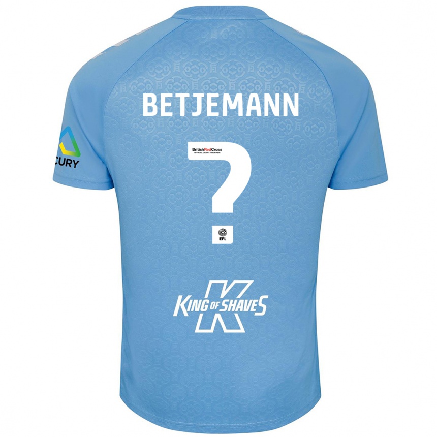 Kids Football Elliot Betjemann #0 Blue White Home Jersey 2024/25 T-Shirt Uk