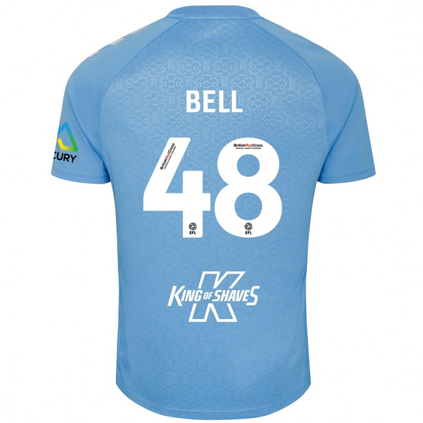 Kids Football Luke Bell #48 Blue White Home Jersey 2024/25 T-Shirt Uk