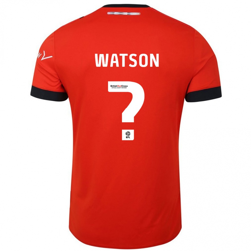 Kids Football Louie Watson #0 Orange Black Home Jersey 2024/25 T-Shirt Uk