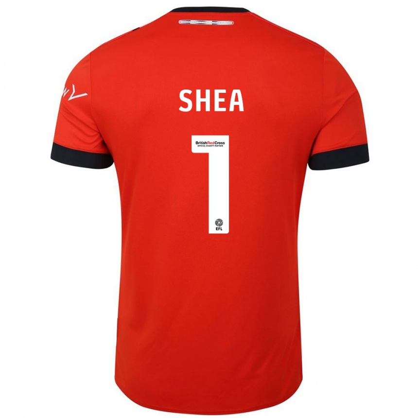 Kids Football James Shea #1 Orange Black Home Jersey 2024/25 T-Shirt Uk