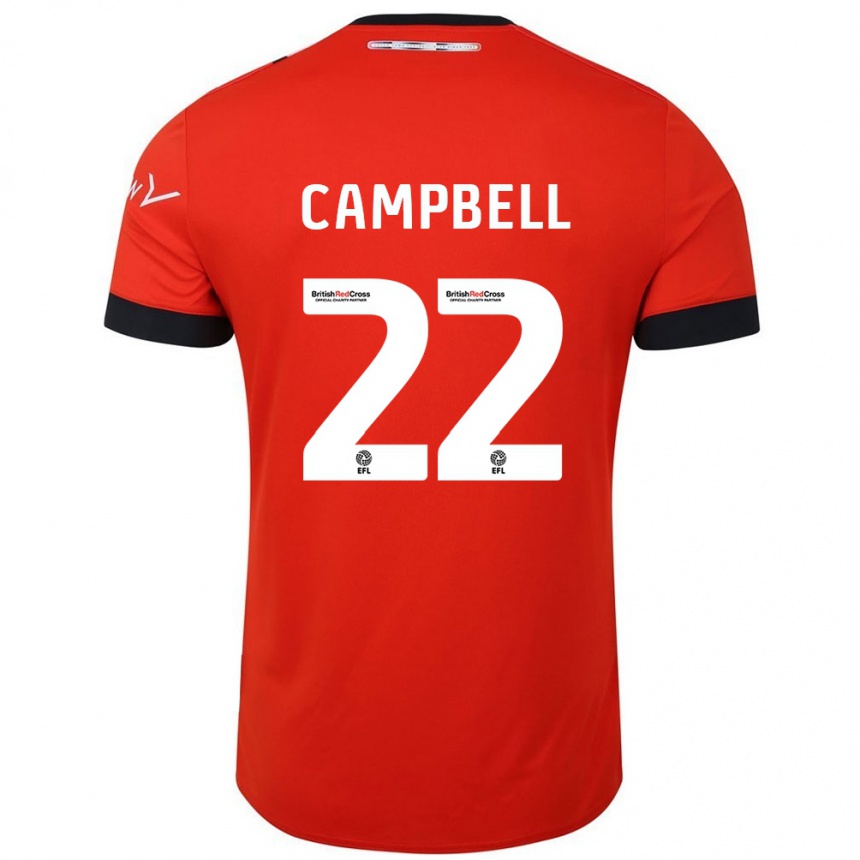 Kids Football Allan Campbell #22 Orange Black Home Jersey 2024/25 T-Shirt Uk