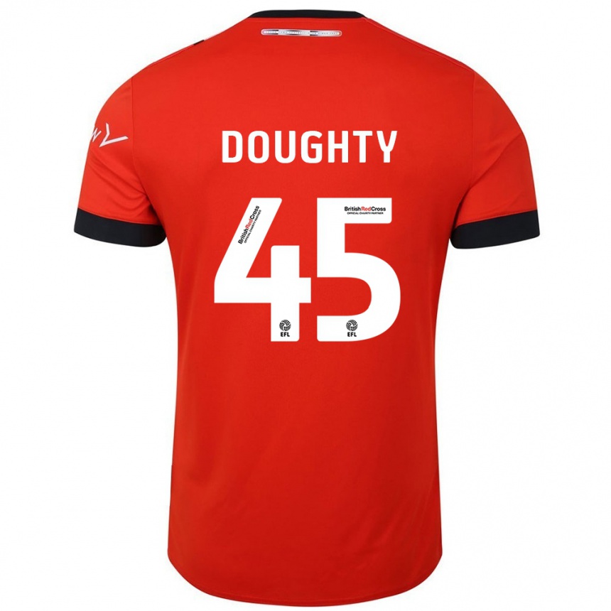 Kids Football Alfie Doughty #45 Orange Black Home Jersey 2024/25 T-Shirt Uk